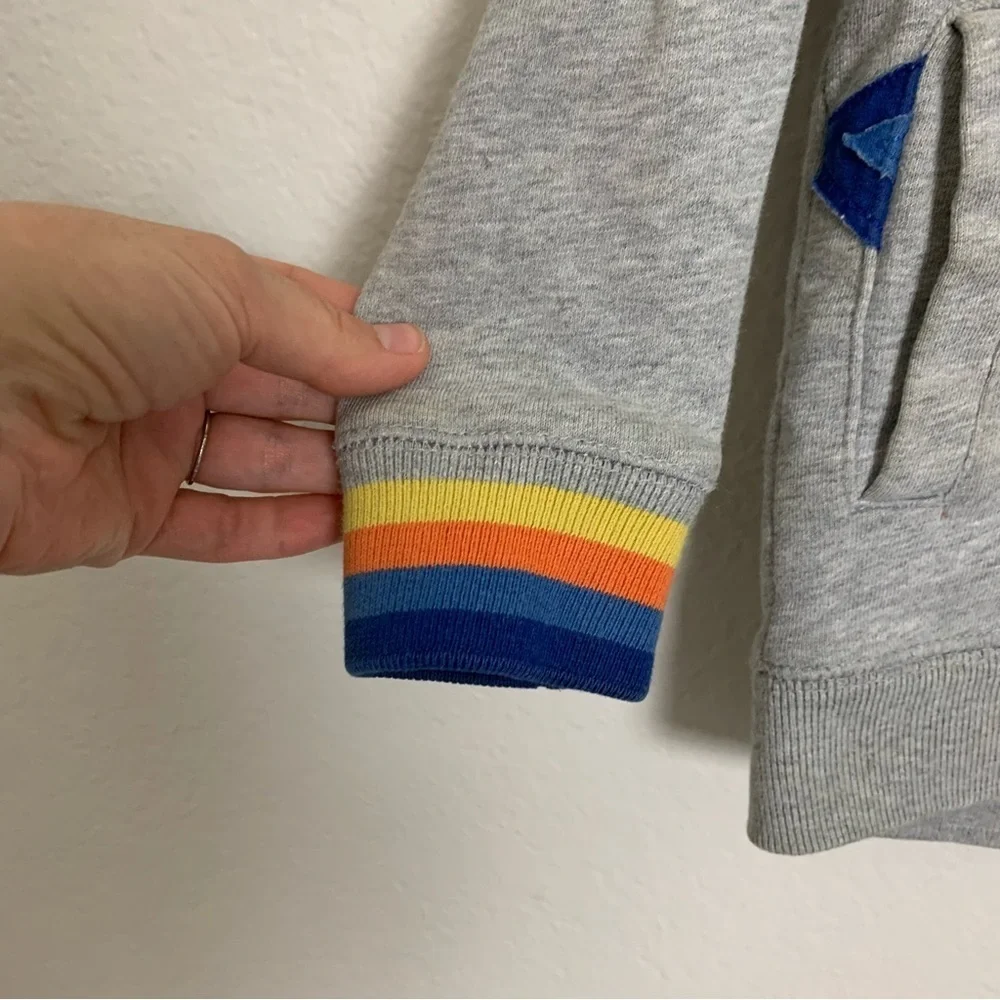 Mini Boden Star Hoodie Full Zip Sweatshirt Kids 3-4 years Colorful